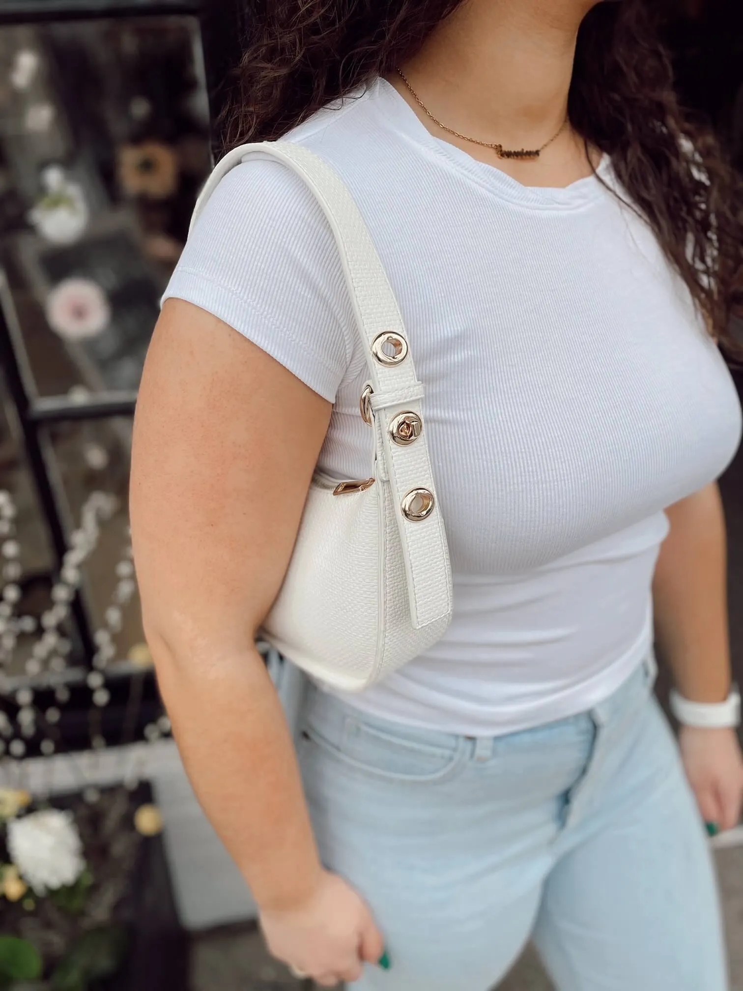 Rhoda White Shoulder Bag