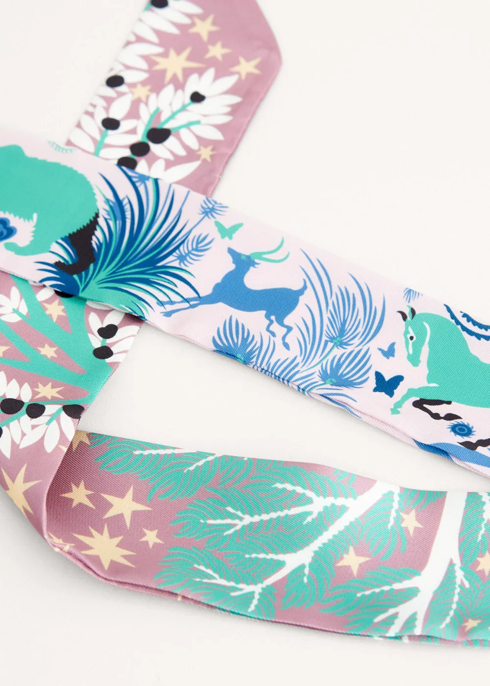 SAFFRON SATIN SCARF - PINK