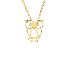 Samantha Faye Small Owl Pendant Necklace with Crystals