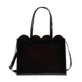 SASHA PVC SLING AND SHOULDER BAG CHARCOAL