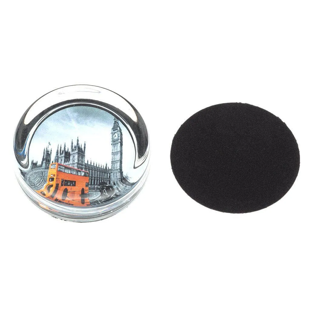 Small 70mm Diameter Glass Paperweight   Felt Base - Insert Size 55mm - Pack of 6