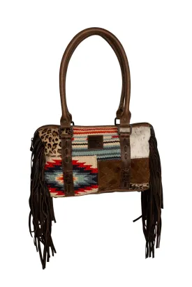 STS Ranchwear Womens Chaynee Mountain Multi-Color Leather Satchel Bag