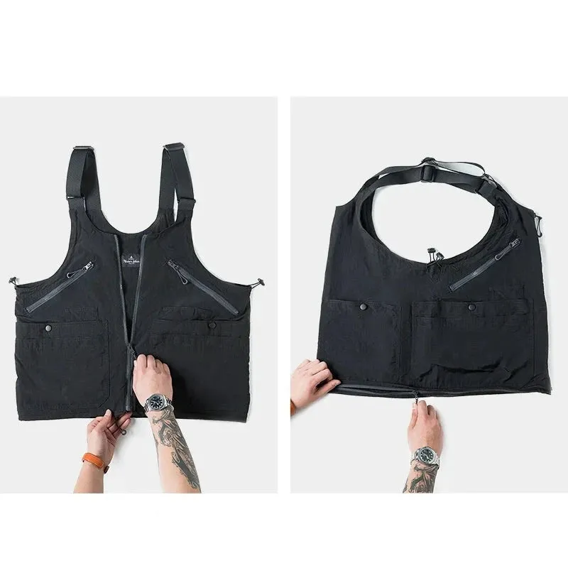 Versatile Tactical Vest and Satchel Bag in One!/Gilet Tattico Versatile e Borsa a Tracolla in Uno!