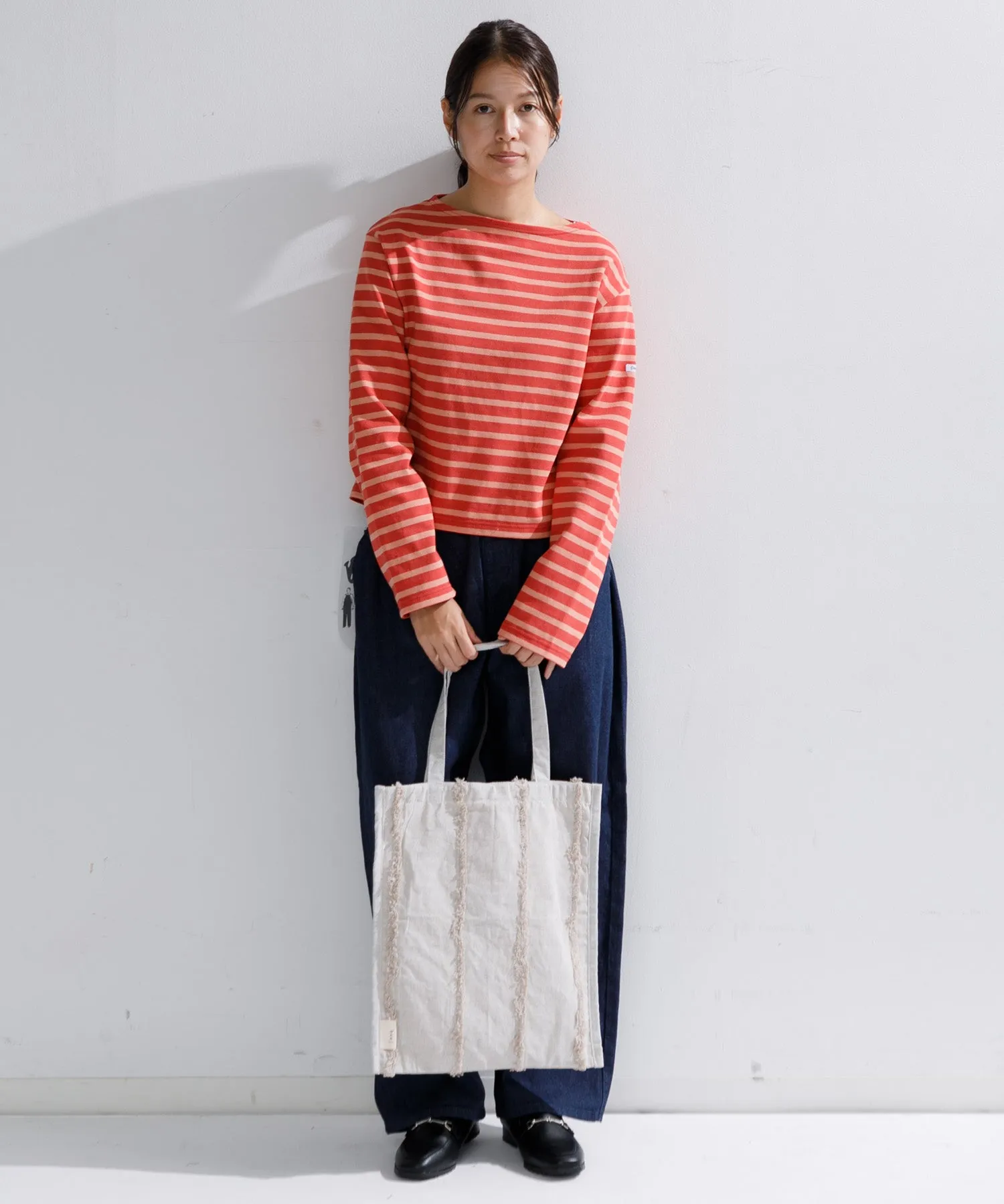 【WOMEN】beej Book bag-tuft stripe