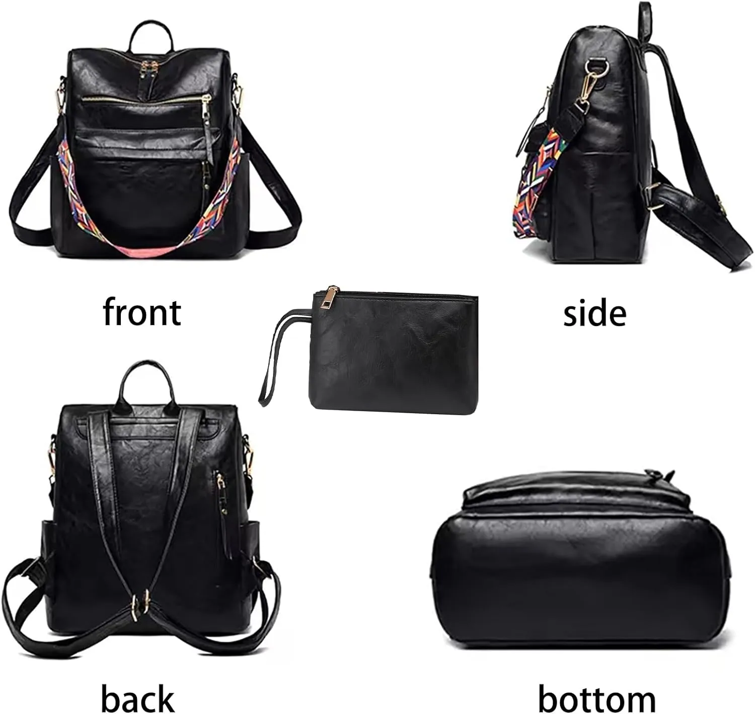Women's Fashion Backpack Purse for Women Leather Multipurpose Design Ladies Shoulder Bag Travel bag Satchel Handbags